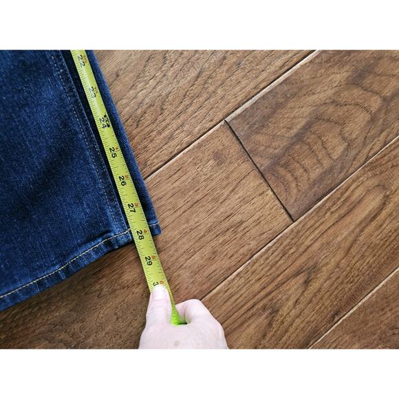 Gap 1969 Women’s Real Straight Jeans Mid Rise Size 31 S/12 Dark Wash - Picture 2 of 7